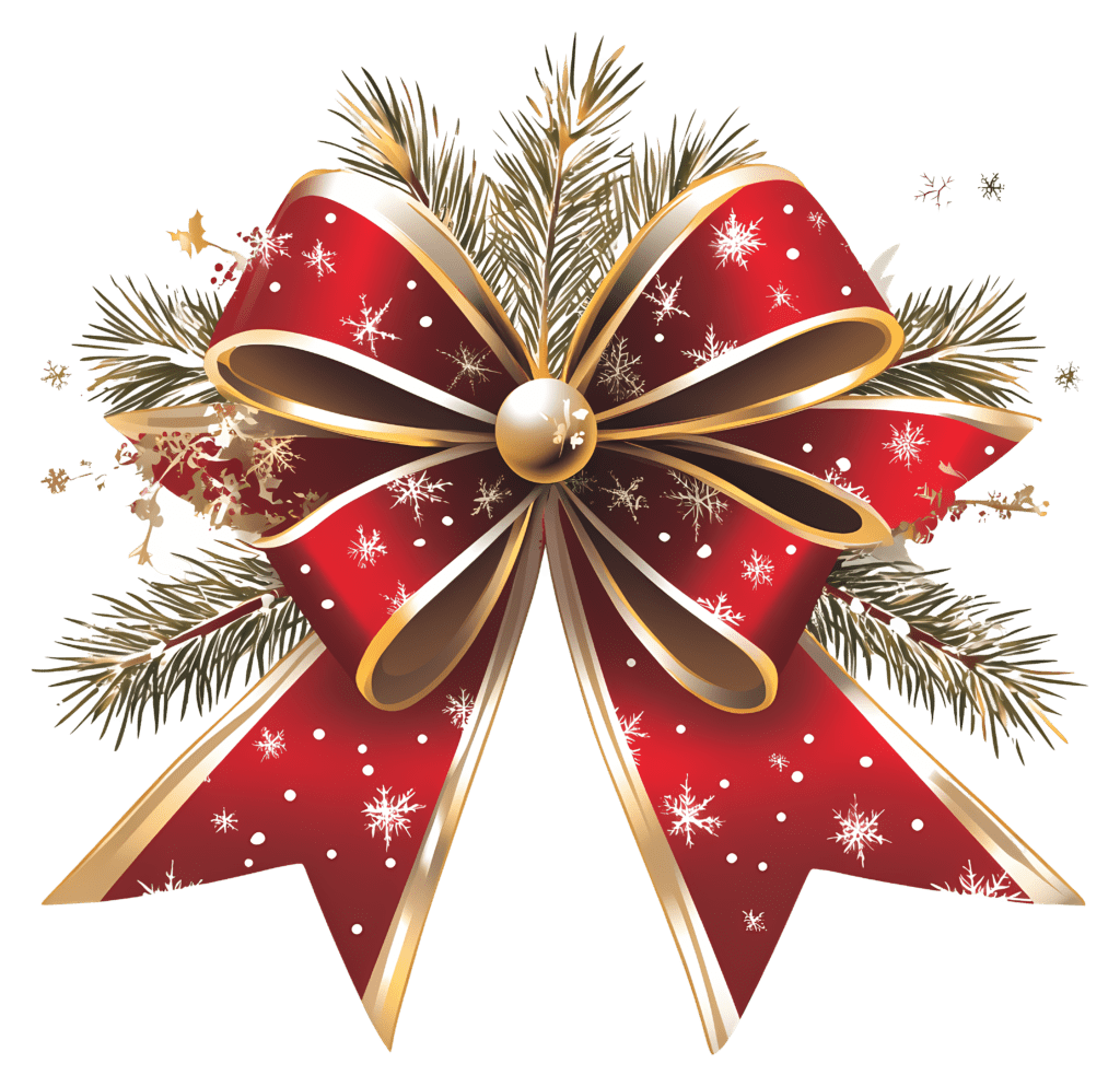 Rot-goldende Weihnachtsschleife