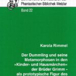 Cover Schriftenreihe und Materialien Band 22 "Der Dummling und seine Metamorphosen"