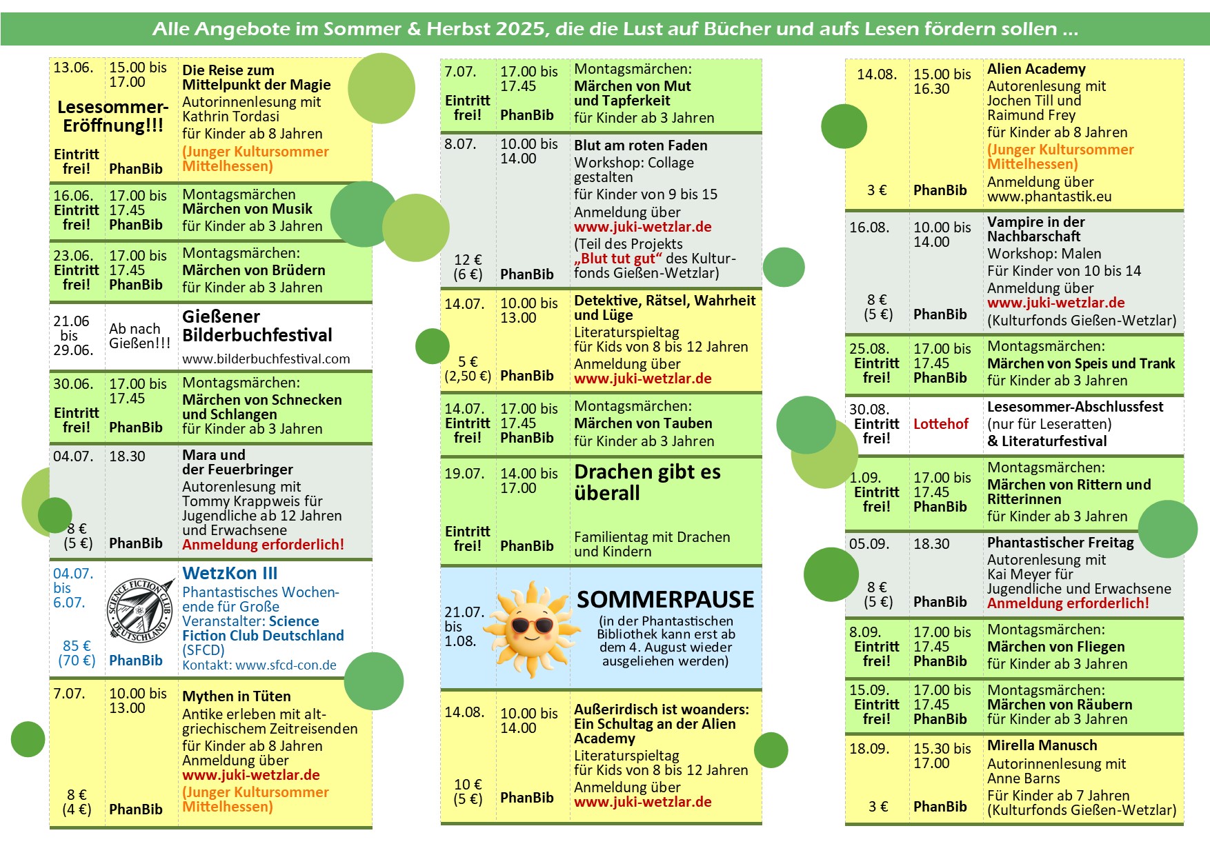 2025 Flyer Lesesommer innen
