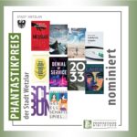 Offizielles Preislogo der Stadt Wetzlar. Mit Buchcovern der Longlist-Titel: Wetzlar:Andreas Brandhorst: Messias (Heyne), Wieland Freund: Die Kathedrale der Vögel (Klett-Cotta), Sven Haupt: Der Himmel wird zur See (Eridanus), Ulrike Kotzina: Indolentia simplex (Edition Laurin), Anna Maschik: Wenn du es heimlich machen willst, musst du die Schafe töten (Luchterhand), Aiki Mira: Denial of Service (Fischer TOR), Bijan Moini: 2033 (Atrium), Lisa-Viktoria Niederberger: Lahea (Otto Müller Verlag), Bastian Schneider: Umschreibung (Sonderzahl), Dora Zwickau: Gesellschaftsspiel (Piper)