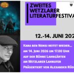 Kara ben Nemsi reitet wieder… am 14. Juni 2026 um 17.00 Uhr auf der Bühne Lahngärten am Wetzlarer Lahnufer Präsentiert von Alexander Röder